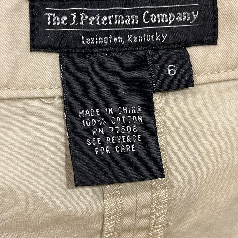Vintage J Peterman Maxi Cotton Khaki Button Skirt - Picture 6 of 7